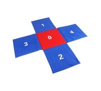 Sharplace Kids Jumping Pad Playing Mat Cross Shaped Educational Group Activity Playing Game Mat for Backyard Carnival, PU Leather
