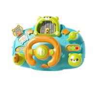 Sharplace Kids Steering Wheel Simulated Driving Controller Interactive Multifunctional My First Driving Toy for Pulling Preschool Desk, blue