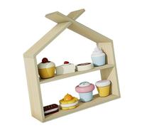 Sharplace Kitchen Play Foods Toys Early Education Playset Display Shelf Preschool Bread Boys Girls Pre Kindergarten Kids Role Play Toys