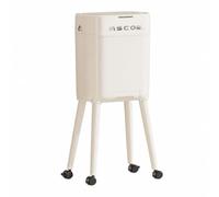 Sharplace Kitchen Trash Bin Tall Waste Can Garbage Container Rubbish Basket With Quick Open Lid Swivel Wheels Inner Bucket Bag Clean Look Suitable for kitchen restroom apartment, White
