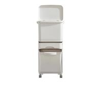 Sharplace Kitchen Waste Bin Double Compartment Trash Can Recycling Organizer With Flip Lid And Front Door PP Material With Wheels And Handles suitable for, style to 1