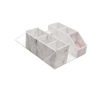 Sharplace Lash Organizer Eyelash Storage Case 6 Divided Supplies for Lash Techs,with Lid,Beauty Organizer,Storage Box for Grafting Tool, marble