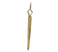 Sharplace Lash Tweezers Stainless Steel, Ergonomic Portable Easy Lash Professional Reusable Curved Makeup Salon Eyelash Application