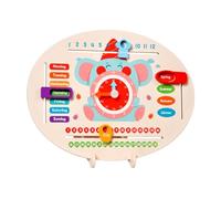 Sharplace Learning Clock for Kids Wooden Toys Fun Learn about Seasons/Months/Days of Week/Time Telling 3 Year Olds Learning Toy