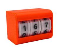 Sharplace Life Counter Tabletop Counter with 3-Digit Display, Timer, Daily Planner And Goal Setting, Made of PP Material for Study, Board Game, Orange