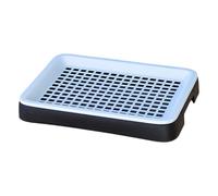 Sharplace Litter Tray Toilet Double Layer Portable Guinea Pig Litter Pan Bunny Potty for Hamster Chinchillas Ferrets, Black White