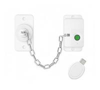 Sharplace Lock Smart Biometric Chain Lock Child Cabinet Lock Window Vent Limiter Aluminum Alloy Keyless Access Simple Install Suitable for Home Protection, White