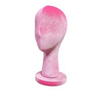 Sharplace Mannequin Head Beauty Salon Hat Display Stand for Headphone Sunglasses Headwear, Rose Red