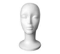 Sharplace Mannequin Head Man's Head Display Stand Easy to Carry Stable Round Base Foam Wigs Head for Headset Wigs Shop Salon Commercial, Style A