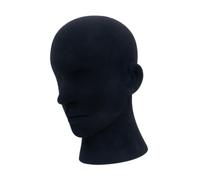 Sharplace Mannequin Head Stand Multifunctional Freestanding Manikin Head Hat Display for Shopping Mall Barber Shop Beauty Salon Cap, Black