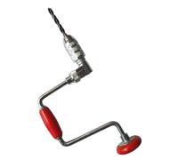 Sharplace Manual Equipment Hand Drill Bow Style Curved Crank Drill Spiral Boring Tool Build for Controlled Hole Making Suitable for Carpentry Work Workshop Repairs Home Projects, 10 Inch 2-Jaw