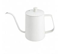 Sharplace Manual Pour-Over Coffee Kettle Gooseneck Coffee Kettle Compact for Corporate Environments, White, 600ML