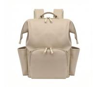 Sharplace Maternity Shoulder Pack Structured Backpack With Top Fastener Closure Leather Like Exterior Daypack For Daily Necessities Suitable For Women Commuting Travel, Beige, Milk Tea, 22 Inch