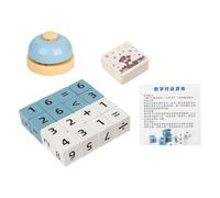 Sharplace Math Learning Toy Primary School Wooden Math Blocks Tabletop Board Game Educational Toy for Kids Girls Boys Birthday Gifts