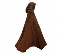 Sharplace Medieval Cloak Hooded Cape Costume Robe Mantle Featuring Dramatic Drape And Period Pointed Hood In Polyester Suitable for cosplay stage performance, Brown, M 133cm