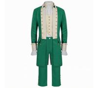 Sharplace Medieval Performance Outfit With Tailcoat Jacket Vest And Straight Trousers Classic Cosplay Costume With Decorative Front Trim And Wide Lace Cuffs