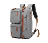 Sharplace Men Laptop Carrier Backpack Bag Briefcase Two Color Finish With Matching Trim Zippered Compartments And Side Entry, Array, 10001 Nylon Grey, 15.6 Inches