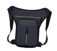 Sharplace Men Waist Bag Drop Hip Pouch Casual Waterproof Zipper Fanny Pack Cycling Leg Bag for Running Hiking Outdoor Fishing Traveling, Deep Blue
