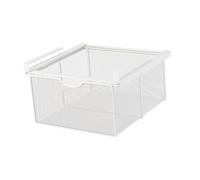 Sharplace Mesh Storage Basket Organizer, Under Shelf Wire Basket, Bra Storage Drawer, Slide in Basket Organizer for Cupboard Closet, White XL