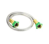 Sharplace Metal Garden Hose Small Leader Hose for Hoses Reel Long Extension Adapter for Gardening Car Cleaning Washing Cars and Boats, 3FT