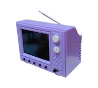 Sharplace Mini Working TV for Dollhouse 1/12 Scale, Miniature Landscape for Gift Ornament Mini Television Tiny Television Food Toy