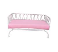 Sharplace Miniature Dollhouse Sofa Mini Bench Chair Lounge Accessories Realistic Nordic DIY Scene Artificial Decoration Dollhouse Couch, White