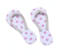 Sharplace Miniature Sandal Dollhouse Flip Flops Wooden Construction Colorful Patterns Suitable for diorama building beach cottage scenes crafting classes collector showcases, Pink Dot
