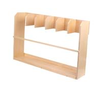Sharplace Montessori Carpet Organizer Rack Kindergarten Daily Life Carpet Early Learning Can Hold 6 Rugs Gifts Kids Wooden Carpet Stand