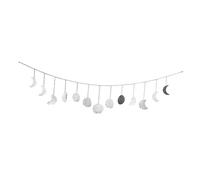 Sharplace Moon Phase Wall Hanging,Boho Decor Aesthetic Decoration, Moon Cycle Banner Moon Decor for Bedroom Bohemian Room Home, Argent Moon