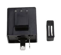 Sharplace Motorcycle Motor Turn LED Blinker Electronic Flasher Relay Flash 6-12V 8W - Black