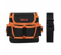 Sharplace Multi Pouch Tool Organizer Bag Holster Belt with Large Capacity Pockets in Oxford Material Suitable for Electricians Carpenters Repair Workers, Orange, Small