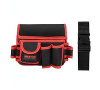 Sharplace Multi Pouch Tool Organizer Bag Holster Belt with Large Capacity Pockets in Oxford Material Suitable for Electricians Carpenters Repair Workers, Red, Medium