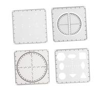 Sharplace Multifunctional Geometric Ruler Measuring Templates Mathematics Drawing Ruler for Construction Form Work Building Writing, for Grade 8