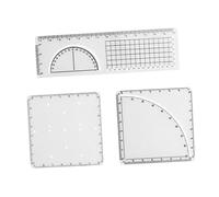 Sharplace Multifunctional Geometric Ruler Measuring Templates Mathematics Drawing Ruler for Construction Form Work Building Writing, for Grade 7