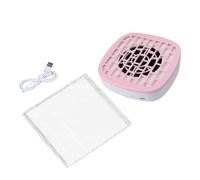 Sharplace Nail Dust Collector Manicure Pedicure Tool Professional Compact with Papers for Acrylic Nails Polishing, Pink