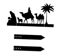 Sharplace Nativity Scene Silhouette Yard Sign Christmas Decoration Gift with Stakes Garden Sign for Holiday Patio Walkway Yard Pathway, Style A