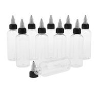 Sharplace Non-brand 10 Pieces 100ml Clear Squirt Bottles with Cap and Tip, Bottles for Oil, Condiments, Dressing, Paint, Glue, Crafts