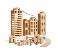 Sharplace Open-Ended Wooden Construction Block Toy