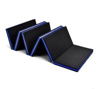 Sharplace Outdoor Folding Pad Portable Foam Mat Kneeling Pad Exercise Mat Camping Mat With Joint Support EVA Foam Thick Padding suitable for garden chores home, Black With Blue Trim