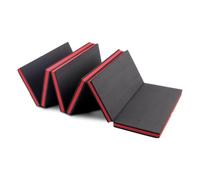 Sharplace Outdoor Folding Pad Portable Foam Mat Kneeling Pad Exercise Mat Camping Mat With Joint Support EVA Foam Thick Padding suitable for garden chores home, Black With Red Trim