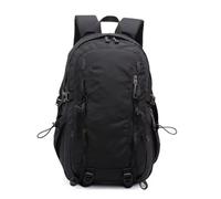 Sharplace Outdoor Hiking Carrier Backpack Rucksack Daypack Knapsack With Zippered Panel Entry Front Storage Pocket Padded Shoulder Straps Chest Strap Side, color to 2, Black