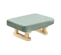 Sharplace Padded Foot Stool Small Low Ottoman Bench Rectangle Short Step Stool Footrest with Wooden Legs for Shoe Changing Doorway Bed