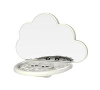 Sharplace Parrot Bird Mirror Clouds Mirror Decor Save Space Sturdy Creative Birdcage Accessory Bird Mirror Stand Cockatiels Canary Finch, white