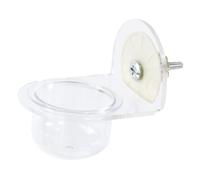 Sharplace Parrot Feeder Water Drinker Acrylic Transparent Cage Hanging Dish Feeding Station Feeding Bowl for Pet Parrot Lovebirds Finch