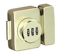 Sharplace Password Rotary Hasp Lock Door Security Latch Easy to Install Twist Knob Hasp Latch Combination Lock for Yard Garage Mailbox, Gold