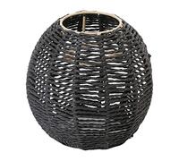 Sharplace Pendant Lamp Shade Handwoven Paper Rope Rattan Wicker Ceiling Light Shade Lampshade for Living Room Bedroom Hotel Dining Room Decoration, Round Blue