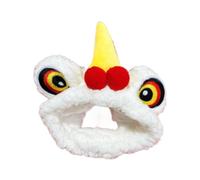 Sharplace Pet Costume Hat New Year Cat Lion Dance Hat Cute Photo Props Head Accessorries Small Pet Headwear Funny Dog Costume for Kitty