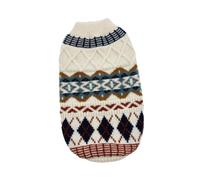 Sharplace Pet Puppy Jumper, Pet Knitwear Costume, Knit Pullover Pet Sweater for Dogs Kitten Holiday Celebrations, White S