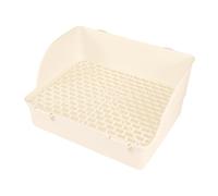 Sharplace Pet Rabbit Litter Box Rabbit Urinal Tray, Square Potty Trainer Corner Litter Bedding Box Pet Pan with Remov-Plastic Grid, Cage Toilet for Hamster, Chinchilla, Ferret, Galesaur, Small Animals