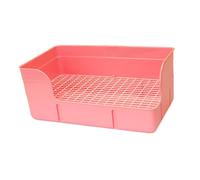 Sharplace Pet Rabbit Litter Box Rabbit Urinal Tray, Square Potty Trainer Corner Litter Bedding Box Pet Pan with Remov-Iron Grid, Cage Toilet for Hamster, Chinchilla, Ferret, Galesaur, Small Animals